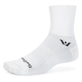 Aspire Quarter Crew High Socks White-Socks-Swiftwick-4C00002-Tennis Express