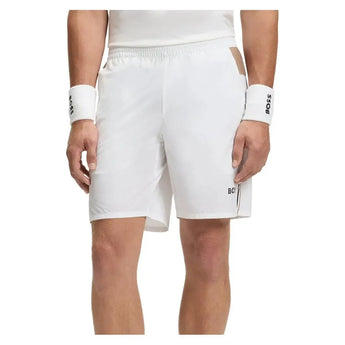 Men's T-Match 9 Inch Tennis Short-Apparel-Hugo Boss-50541370-BF25-White-Tennis Express