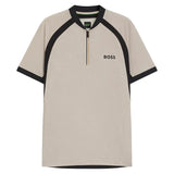 Men's Zip-Neck Slim-Fit Polo Shirt,Apparel,Hugo Boss,S,,Tennis Express,50549498-131F25-1