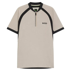 Men's Zip-Neck Slim-Fit Polo Shirt,Apparel,Hugo Boss,S,,Tennis Express,50549498-131F25-1