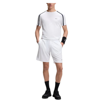 Men's TOC Game 9 inch Tennis Jersey Shorts White, Hugo Boss, Tennis Express, 50563340-100F26-3