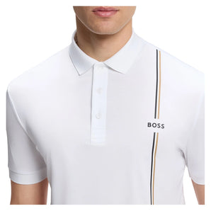 Men's TOC Game 3 Tennis Polo White,Apparel,Hugo Boss,,,Tennis Express,50563363-100F26-2