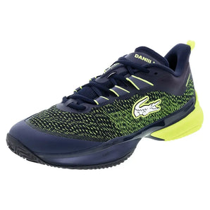 Men's Daniil Medvedev AG-LT23 Ultra Clay Tennis Shoes Navy and Yellow-Footwear-Lacoste-50SMA0218-2M3F25copy-Tennis Express