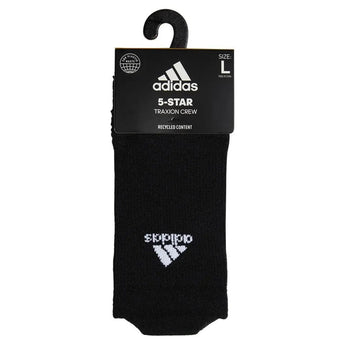5-Star Team Traxion Crew Socks Black and White-Socks-Adidas-5153858-S22-3-Tennis Express