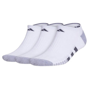 Men's Cushioned 3.0 3 Pack No Show Tennis Socks White and Onix Grey-Socks-Adidas-5155898-Tennis Express