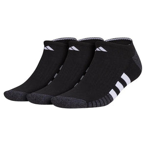 Men's Cushioned 3.0 3 Pack No Show Tennis Socks Black and White-Socks-Adidas-5155907-Tennis Express