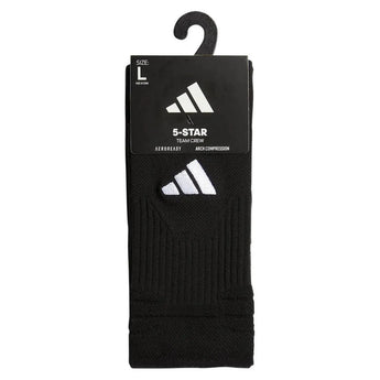 5-Star Team 2.0 Crew Socks Black and White-Socks-Adidas-5156904-4-Tennis Express