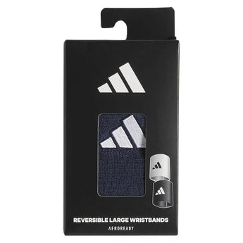 Interval Large Reversible 2.0 Wristband Collegiate Navy and White-Accessories-Adidas-5157213-3-Tennis Express