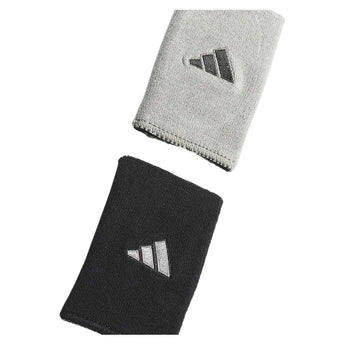 Interval Large Reversible 2.0 Wristband Black and Aluminum 2-Accessories-Adidas-5157214-2-Tennis Express