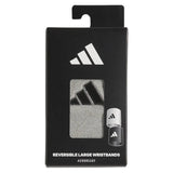 Interval Large Reversible 2.0 Wristband Black and Aluminum 2-Accessories-Adidas-5157214-3-Tennis Express