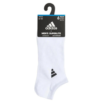 Men's Superlite 3.0 6 Pack No Show Tennis Socks White and Black-Socks-Adidas-5157870-S24-4-Tennis Express