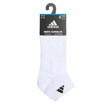 Men's Superlite 3.0 6 Pack Low Cut Tennis Socks White and Black-Socks-Adidas-5157882-S24-4-Tennis Express