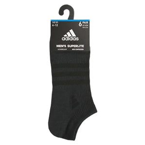 Men's Superlite 3.0 6 Pack No Show Tennis Socks Black and Night Grey-Socks-Adidas-5157894-S24-3-Tennis Express