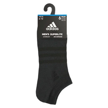Men's Superlite 3.0 6 Pack No Show Tennis Socks Black and Night Grey-Socks-Adidas-5157894-S24-3-Tennis Express