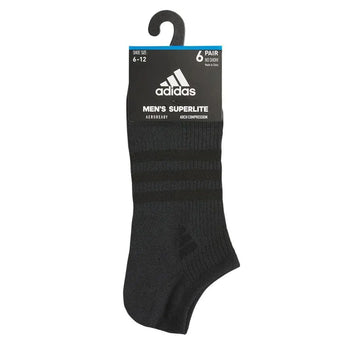 Men's Superlite 3.0 6 Pack No Show Tennis Socks Black and Night Grey-Socks-Adidas-5157894-S24-4-Tennis Express
