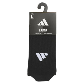 5-Star Team Traxion 2.0 Crew Socks Black and White-Socks-Adidas-5157940-4-Tennis Express