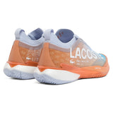Women's CLAY Court AG-LT25 Lite Tennis Shoes Light Blue and Orange,Footwear,Lacoste,,,Tennis Express,51SFA0011_AMJ_4