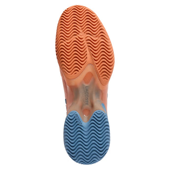 Men's CLAY Court AG-LT Ultra Tennis Shoes Orange and Blue,Footwear,Lacoste,,,Tennis Express,51SMA0013-ARE-6