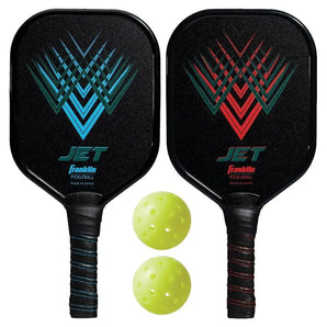 Jet Aluminum Pickleball Paddles and Balls 2 Player Set-Racquets-Franklin Sports-52745-x-Tennis Express