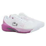 Women's AG-LT EVO Tennis Shoes White and Purple, Lacoste, Tennis Express, 52SFA0052-Z54F26-1