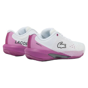 Women's AG-LT EVO Tennis Shoes White and Purple, Lacoste, Tennis Express, 52SFA0052-Z54F26-2