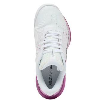 Women's AG-LT EVO Tennis Shoes White and Purple,Footwear,Lacoste,,,Tennis Express,52SFA0052-Z54F26_2