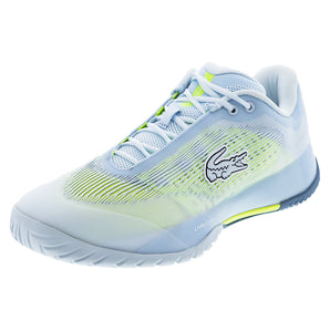 Women's AG-LT Pro Tennis Shoes Light Blue and Yellow,Footwear,Lacoste,Light Blue/Yellow,5,Tennis Express,52SFA0121-AMIF26copy_3095acb3-a1b2-426c-bf81-8ea9d30f9459