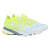 Women's AG-LT25 Lite Tennis Shoes Light Blue and Yellow,Footwear,Lacoste,Light Blue/Yellow,5,Tennis Express,52SFA0143-AMIF26-y