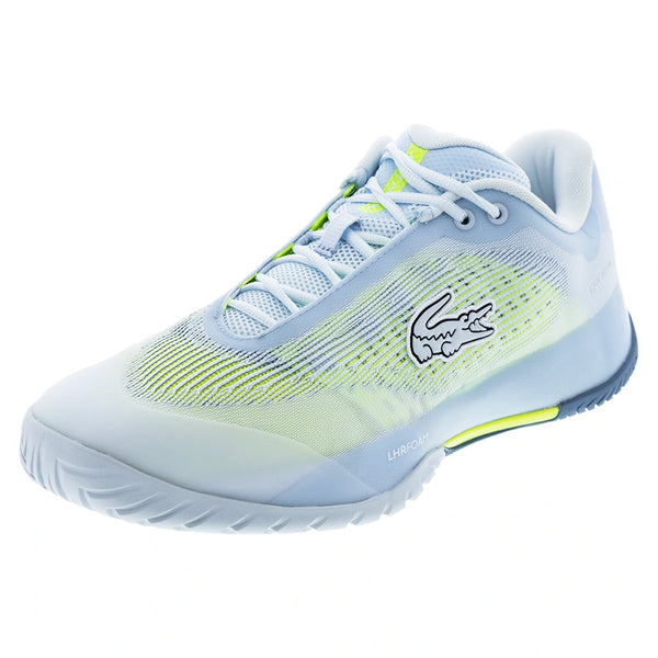 Men's AG-LT Pro Tennis Shoes Light Blue and Yellow,Footwear,Lacoste,Light Blue/Yellow,7,Tennis Express,52SMA0067-AMIF26