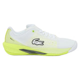 Men's AG-LT EVO Tennis Shoes White and Yellow, Lacoste, White/Yellow, Tennis Express, 52SMA0156-V05F26-WHITE-YELLOW-1
