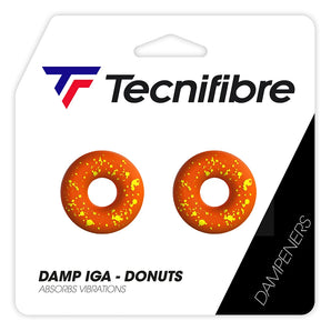 TF Donut IG Dampener 2 Pack,Accessories,Tecnifibre,Orange,One Size,Tennis Express,53DONUIGDA