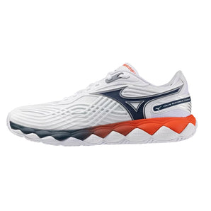 Men's Wave Enforce Tour 2 AC Tennis Shoes White and Insignia Blue,Footwear,Mizuno,White/Insignia Blue,7,Tennis Express,550094-005A-1