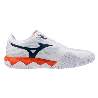Men's Wave Enforce Tour 2 AC Tennis Shoes White and Insignia Blue,Footwear,Mizuno,,,Tennis Express,550094-005A-2