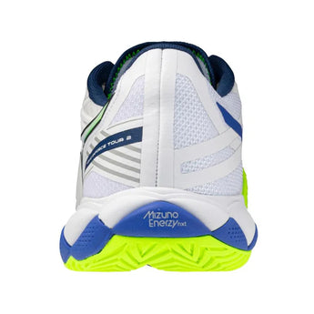 Men's Wave Enforce Tour 2 AC Tennis Shoes White and Dazzling Blue,Footwear,Mizuno,,,Tennis Express,550094-005B-3