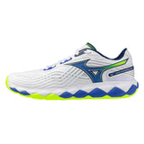 Men's Wave Enforce Tour 2 AC Tennis Shoes White and Dazzling Blue,Footwear,Mizuno,White/Dazzling Blue,7,Tennis Express,550094-005B