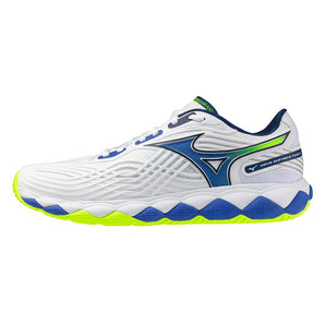 Men's Wave Enforce Tour 2 AC Tennis Shoes White and Dazzling Blue,Footwear,Mizuno,White/Dazzling Blue,7,Tennis Express,550094-005B