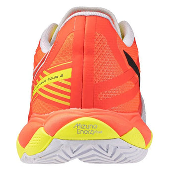 Men's Wave Enforce Tour 2 AC Tennis Shoes Lava Orange and White,Footwear,Mizuno,,,Tennis Express,550094-2500-3