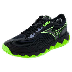 Men's Wave Enforce Tour 2 AC Tennis Shoes Black and Glowing Apple,Footwear,Mizuno,Black/Glowing Apple,7,Tennis Express,550094-9049copy