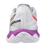 Women's Wave Enforce Tour 2 AC Tennis Shoes White and Lava Orange,Footwear,Mizuno,,,Tennis Express,550095-0025-3