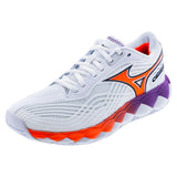 Women's Wave Enforce Tour 2 AC Tennis Shoes White and Lava Orange,Footwear,Mizuno,White/Lava Orange,6,Tennis Express,550095-0025copy