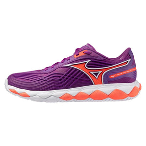 Women's Wave Enforce Tour 2 AC Tennis Shoes Dahlia and White,Footwear,Mizuno,Dahlia/White,6,Tennis Express,550095-6L00