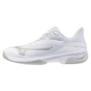 Women's Wave Exceed Court AC Tennis Shoes White and Ultimate Grey-Footwear-Mizuno-550113-00UGF25-1-Tennis Express