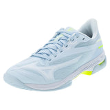 Women's Wave Exceed Court AC Tennis Shoes Ice Water and Lightning Yellow,Footwear,Mizuno,Ice Water/Lightning Yellow,6,Tennis Express,550113-IW3Fcopy