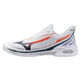 Men's Wave Exceed Tour 7 AC Tennis Shoes White and Insignia Blue,Footwear,Mizuno,White/Insignia Blue,7,Tennis Express,550118-005A