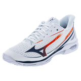 Men's Wave Exceed Tour 7 AC Tennis Shoes White and Insignia Blue,Footwear,Mizuno,,,Tennis Express,550118-005Acopy