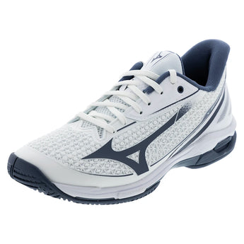 Men's Wave Exceed Tour 7 AC Tennis Shoes White and China Blue-Footwear-Mizuno-, [current_file_name-Tennis Express