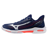 Men's Wave Exceed Tour 7 AC Tennis Shoes Beacon Blue and White,Footwear,Mizuno,Beacon Blue/White,7,Tennis Express,550118-5T00-4