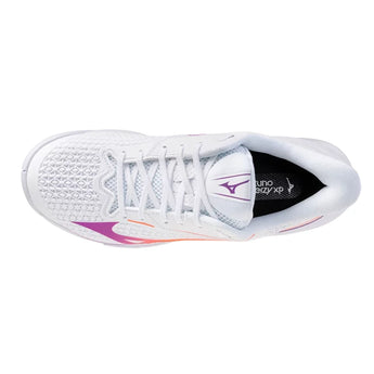 Women's Wave Exceed Tour 7 AC Tennis Shoes White and Dahlia,Footwear,Mizuno,,,Tennis Express,550119-006L-2