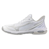 Women's Wave Exceed Tour 7 AC Tennis Shoes White and Harbor Mist-Footwear-Mizuno-, [current_file_name-Tennis Express