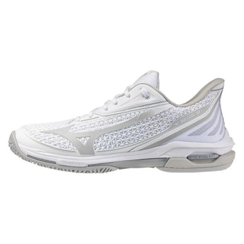 Women's Wave Exceed Tour 7 AC Tennis Shoes White and Harbor Mist-Footwear-Mizuno-, [current_file_name-Tennis Express